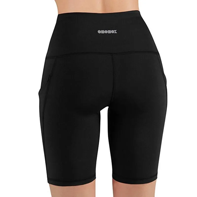 Mode femmes cyclisme Shorts noir taille haute maigre extensible Shorts été Gym Sports maison corps exercice Shorts 220527