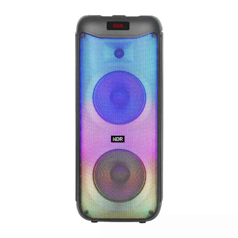 Kinglucky Nieuwe Partybox Rgb Marquee Licht Outdoor Handvat Bluetooth Speaker Dual Inch Z Bass Met Led Vlam Licht J220523196J1796172