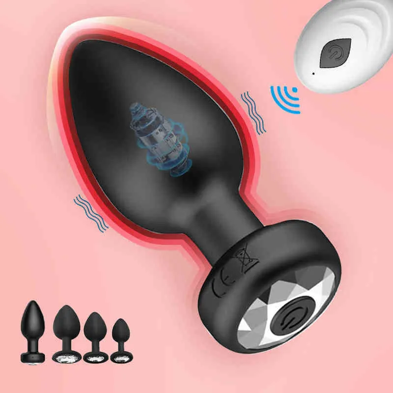 NXY Vibratori Vibrador Anal inalmbrico para hombres y mujeres juguete sex con control remoto tapn Anal masajeador de prstata Consolador punto 0408