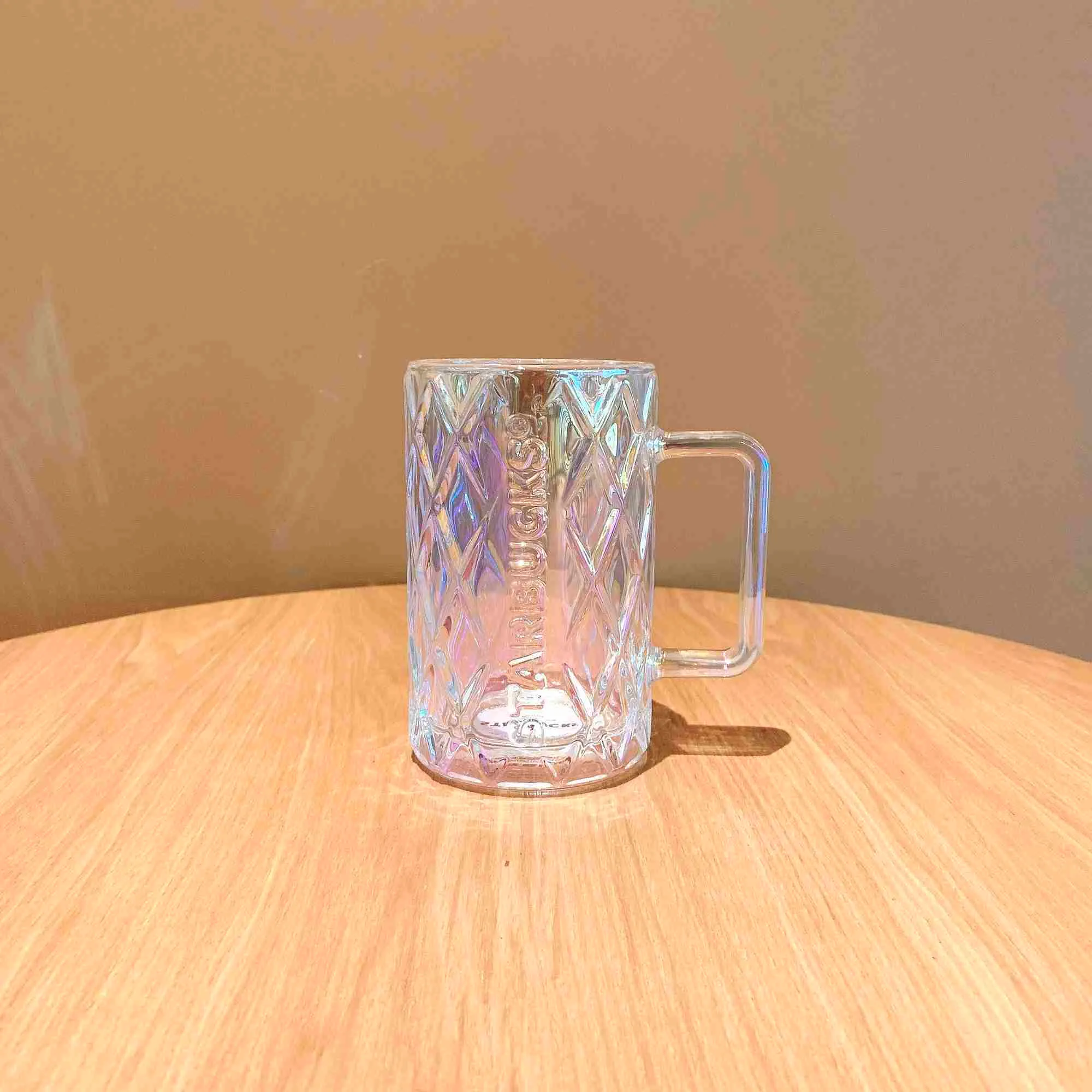 스타 벅스 컵 2021 여름 마술 컬러 리플 블루 퍼플 그라디언트 5 뾰족한 직선 바디 대용량 유리 물 컵