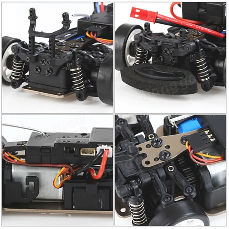 C6 Uzaktan Kumandalı Araba RC Yarış Arabaları Mini Serin Sürüklenme Arabası Yetişkinler için 2.4G 4WD 30km/h RTR Erkek Oyuncak Çocuk Hediye 1-28 Ölçekli Alaşım Şasi Patlamaya Dayanıklı PVC Araba kabuğu EPP Tampon