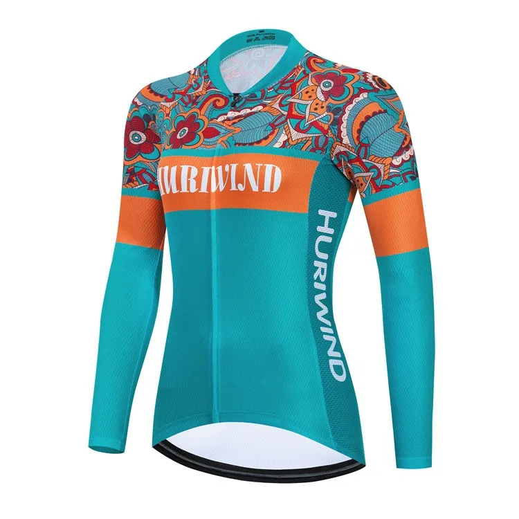 2023 Pro Women Winter Cycling Jersey Set Long Sleeve Mountain Bike Cycling Clothing Breathable MTB Bicycle Clothes Wear Suit B17184F