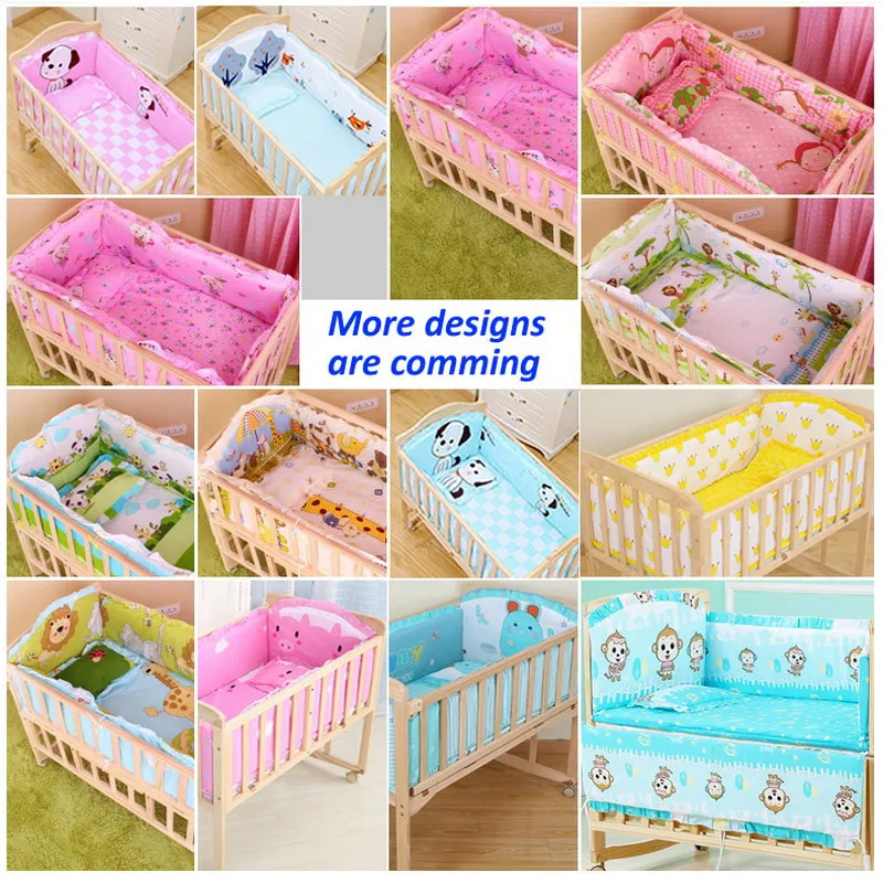 5st Född baby sängkläder set spjälsäng med stötfångare barnsäng 90x50 cm CP01S 220531