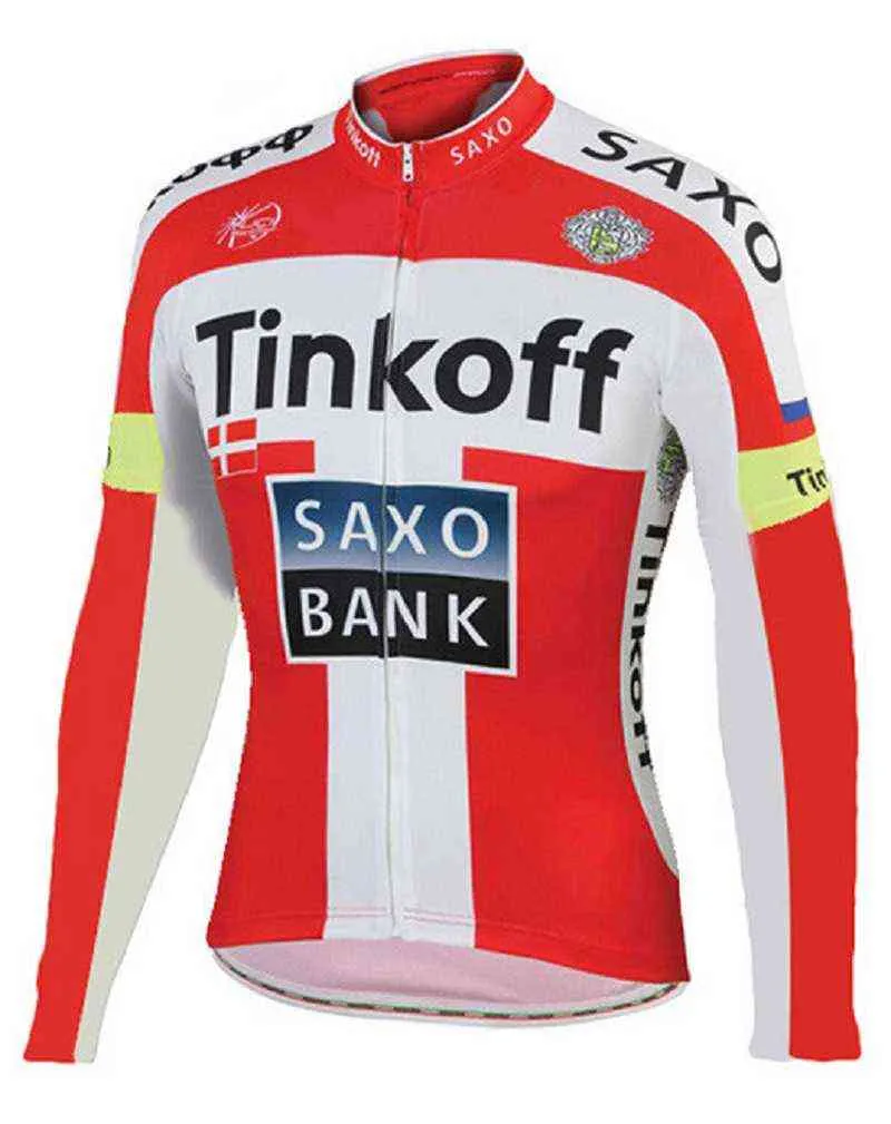 2021 New Tinkoff Cycling Jersey Long Long Ropa Ciclismo Team Autumn Bike Clothing Bicycle Shirt Maillot Mtb Clothes Jacke H220429