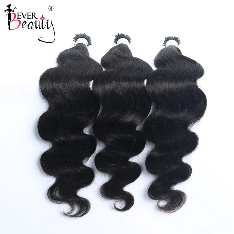 Body Wave Microlinks I Tip Hair Extensions Indian Natural Wavy Virgin Bulk Hair For Women 100 Human Hair For Salon Ever Beauty 222159144