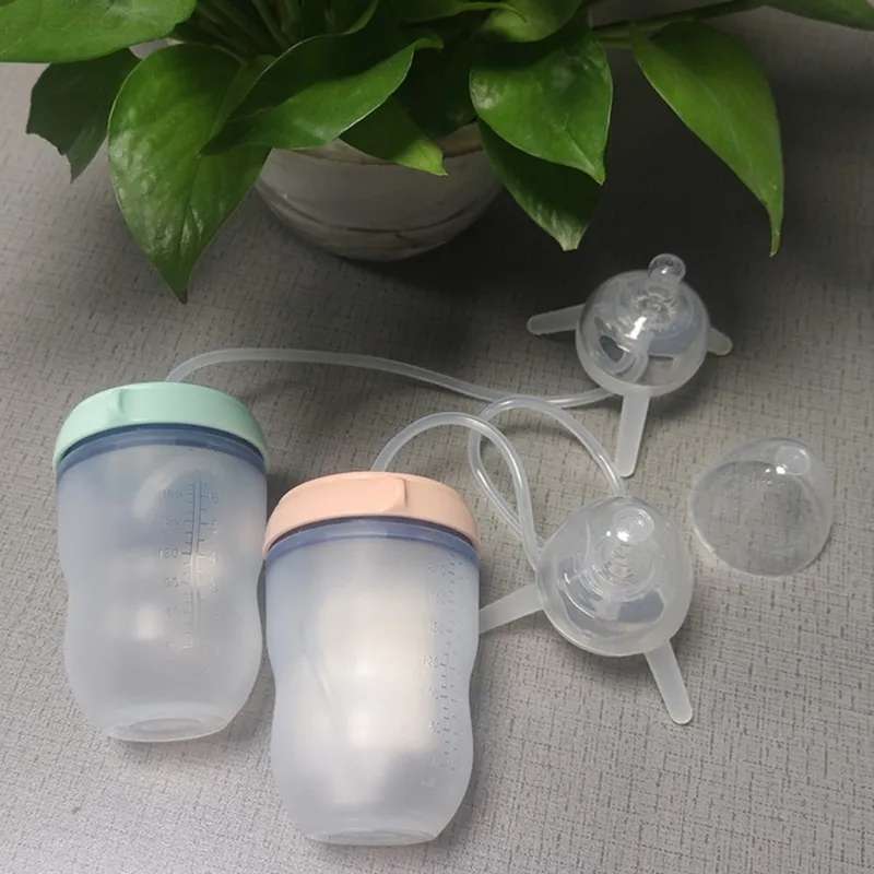 Garrafa de alimentação de bebês Mãos longas de palha garrafa multifuncionais para crianças leite xícara de silicone canalheiro não A 2204147015738