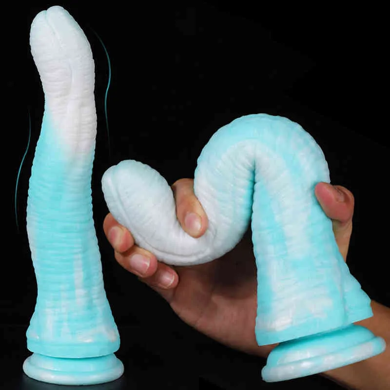 NXY Anal Toys Soft wtyn płyn Silikon Silikon długi seks dla kobiet mężczyzn masaż prostaty ogromny sklep z wibratorami 220506