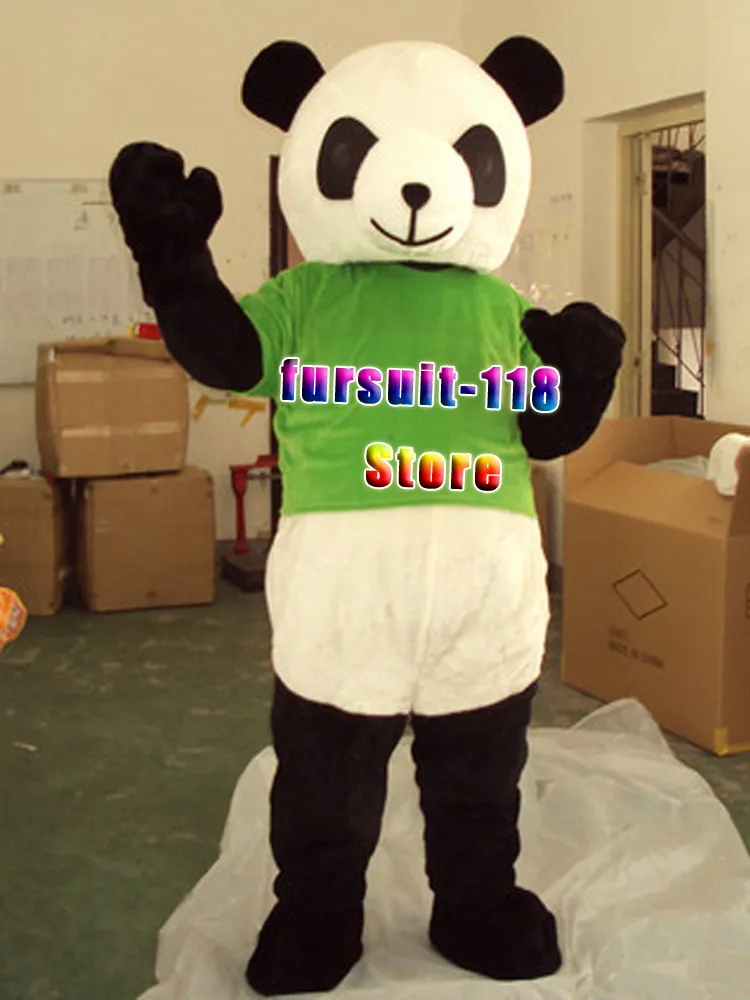 Panda géant mascotte dessin animé Animal noël adulte taille Halloween dessin animé mascotte Costume robe de soirée #02