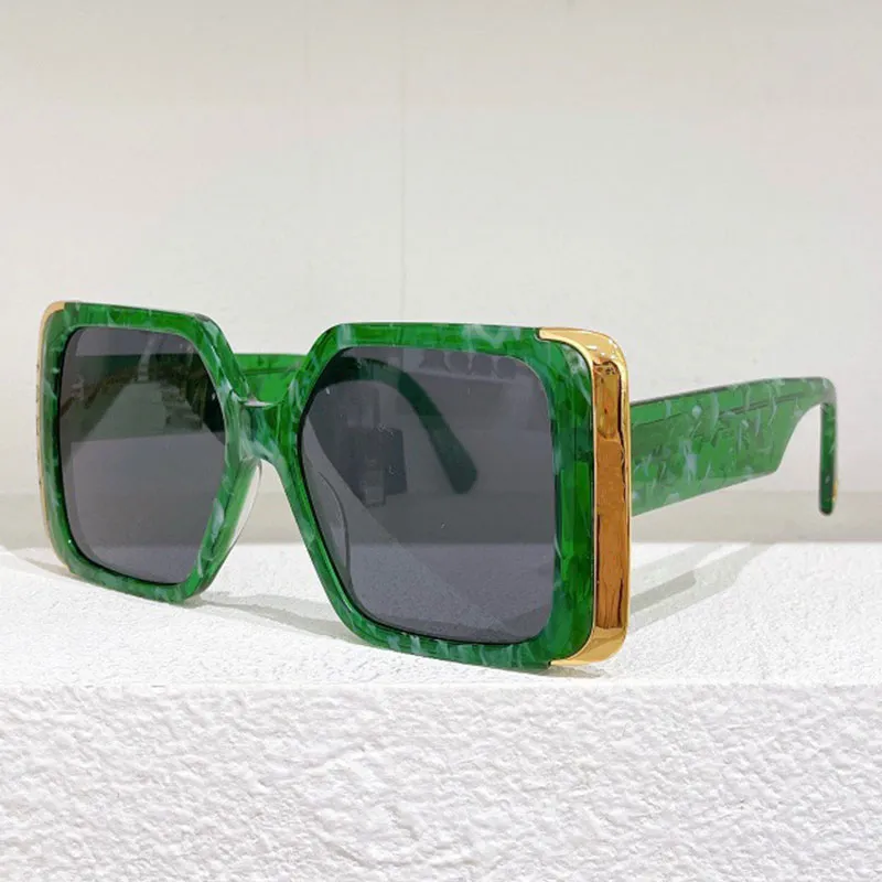 Nouvelles lunettes de soleil de designer Z1664W Femmes Mode Shopping Cadre carré Gravure en métal Impression Dames Lunettes de soleil Voyage d'été Vacat3309
