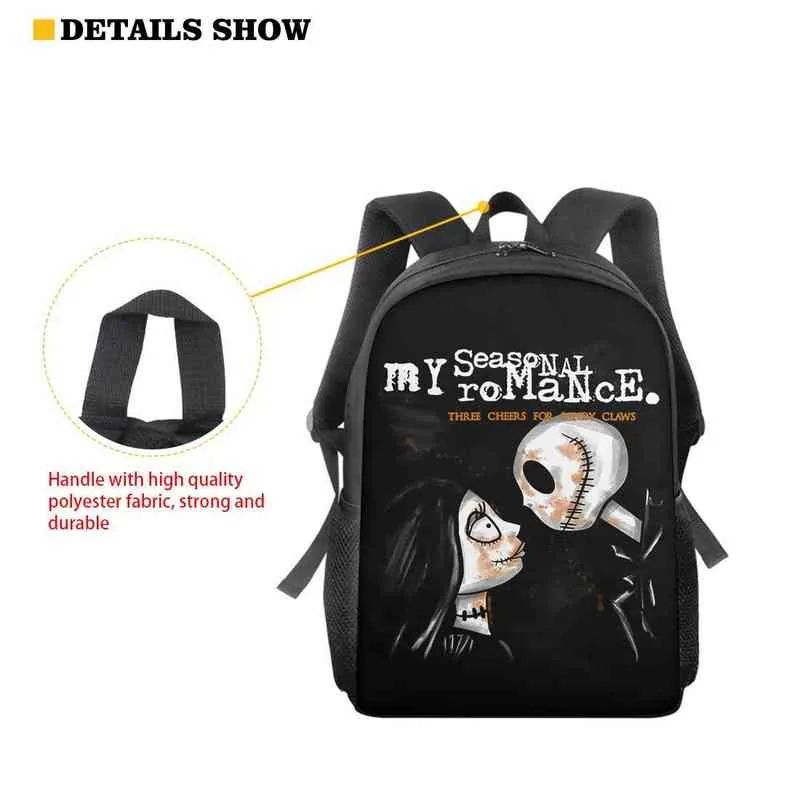 Zaino Hycool Nightmare Before Christmas Sacchetti di scuola bambini ragazzi Ragazze Borsa bambini Primary Mochilas Infantil 220628