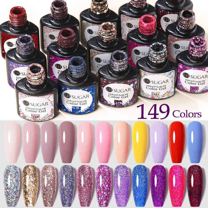 NXY Nagelgel, 3-teiliges Nagellack-Set, glitzernde Farblacke, Hybrid, alles für Kunstdesign, Maniküre, semi-permanente Basis, Top 0328