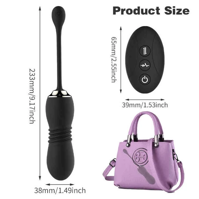 NXY Vibratori 10 Frequenza Telescopica Vibrazione Uovo Dildo Vibratore Mutandine Clitoride Stimolatore Masturbatore Femminile Giocattoli Erotici Coppia 220427