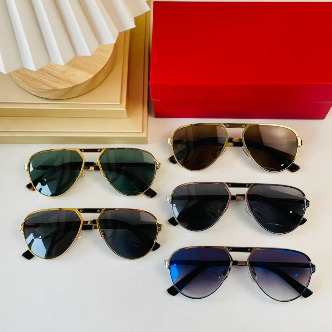 Дизайнерские солнцезащитные очки-пилот для мужчин, винтажные авиационные женские поляризационные зеркальные металлические оправы с защитой UV400, фирменные оттенки с антибликовым покрытием Dri249y