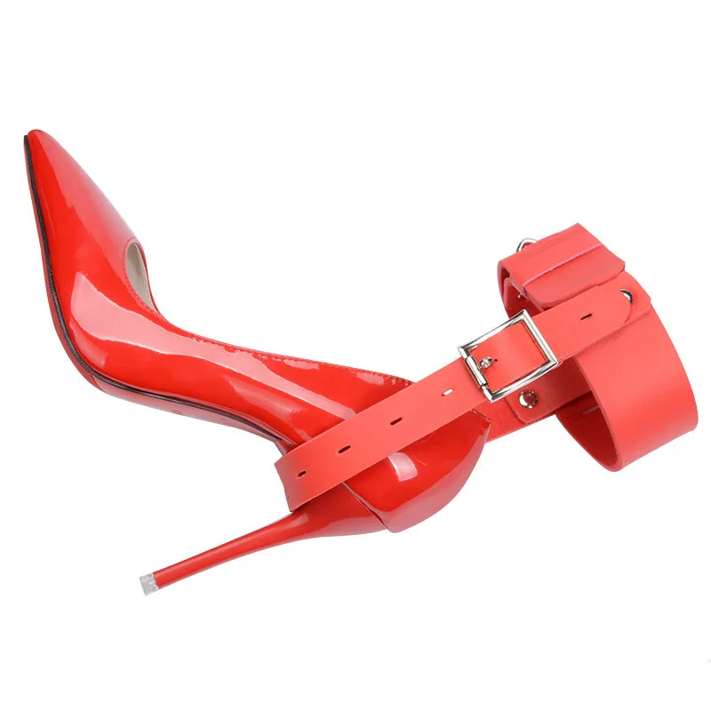 sexig högklackade skor remmar exotiska bdsm leksaker vuxna spel läder fotled för kvinna återhållsamhet fasta bondage bälte