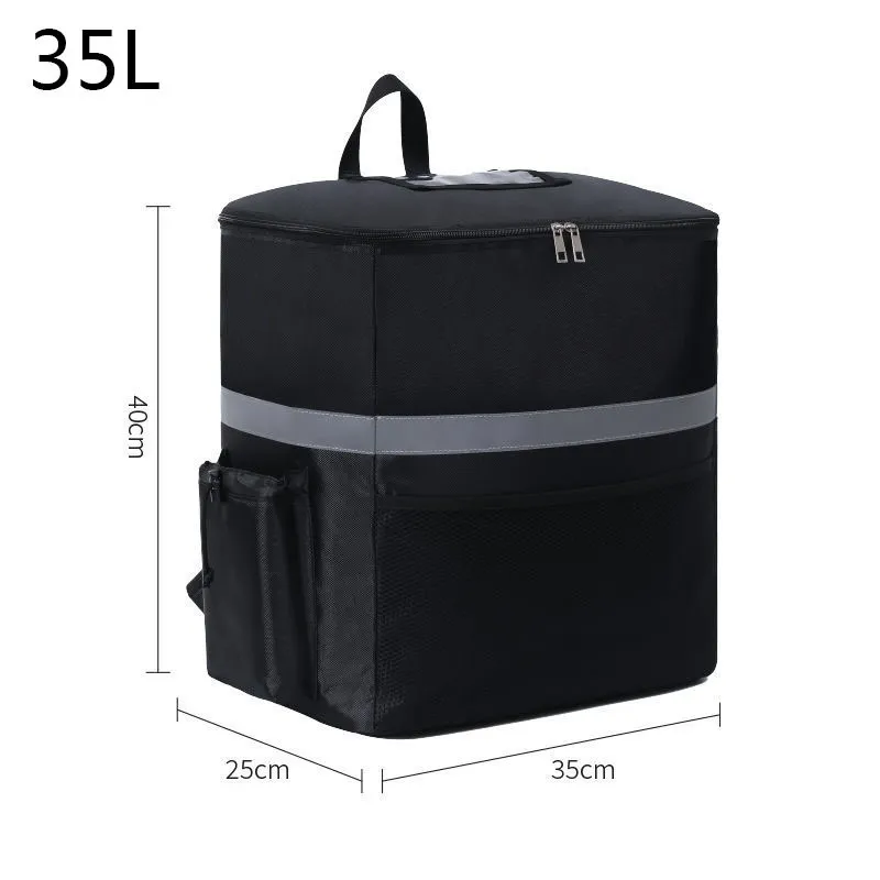 35L كبير حقيبة الغذاء الحرارية كيس برودة صندوق ثلاجة طازجة الحفاظ على حقيبة ظهر تسليم المعزول معزول 4 220607232B
