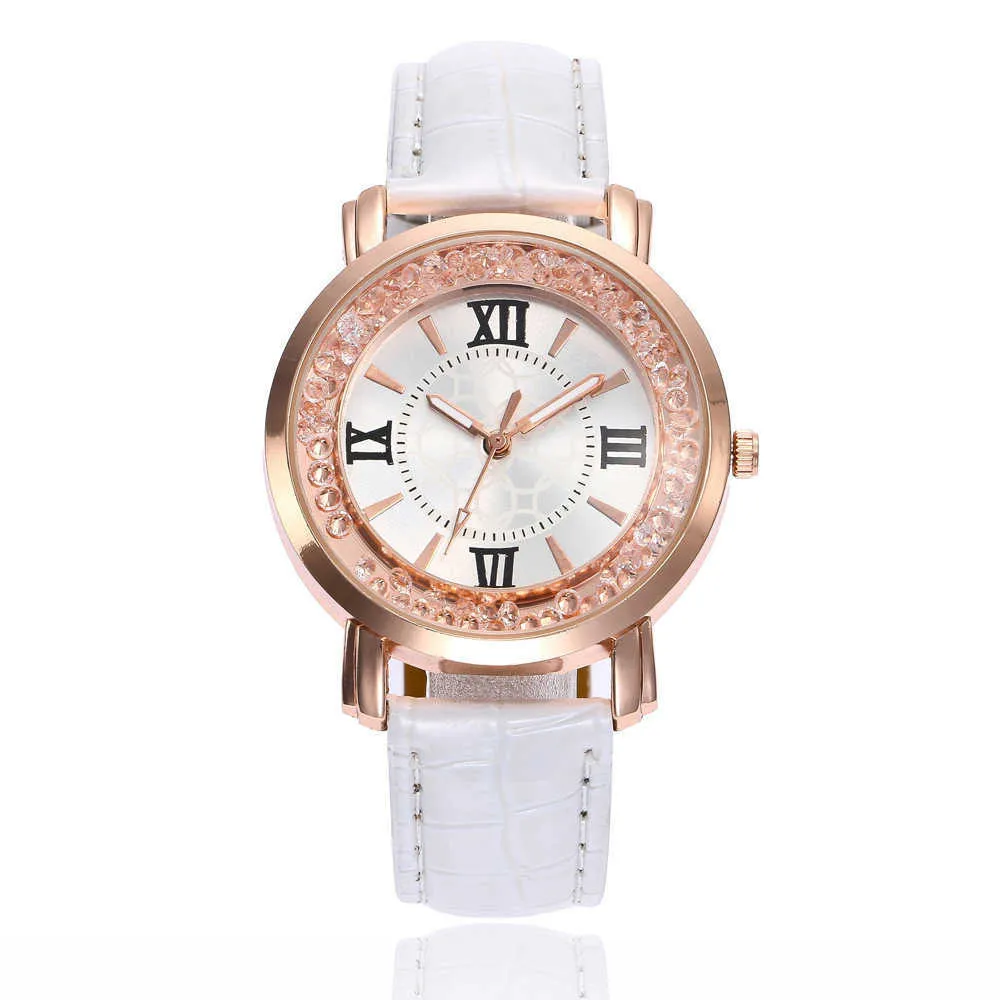 2022 Mulheres Assista Moda Luxo Lazer Set Auger Couro Aço Inoxidável Quartz Watches WristWatch Ladies Girls Clock Girls