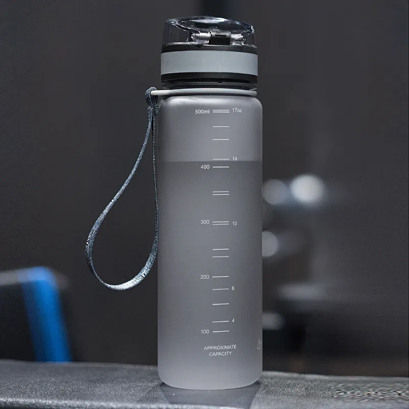 High Quality Water Bottle 500ML 1000ML A Free Leak Proof Portable For Drink Bottles Sports Gym Eco Friendly 220329