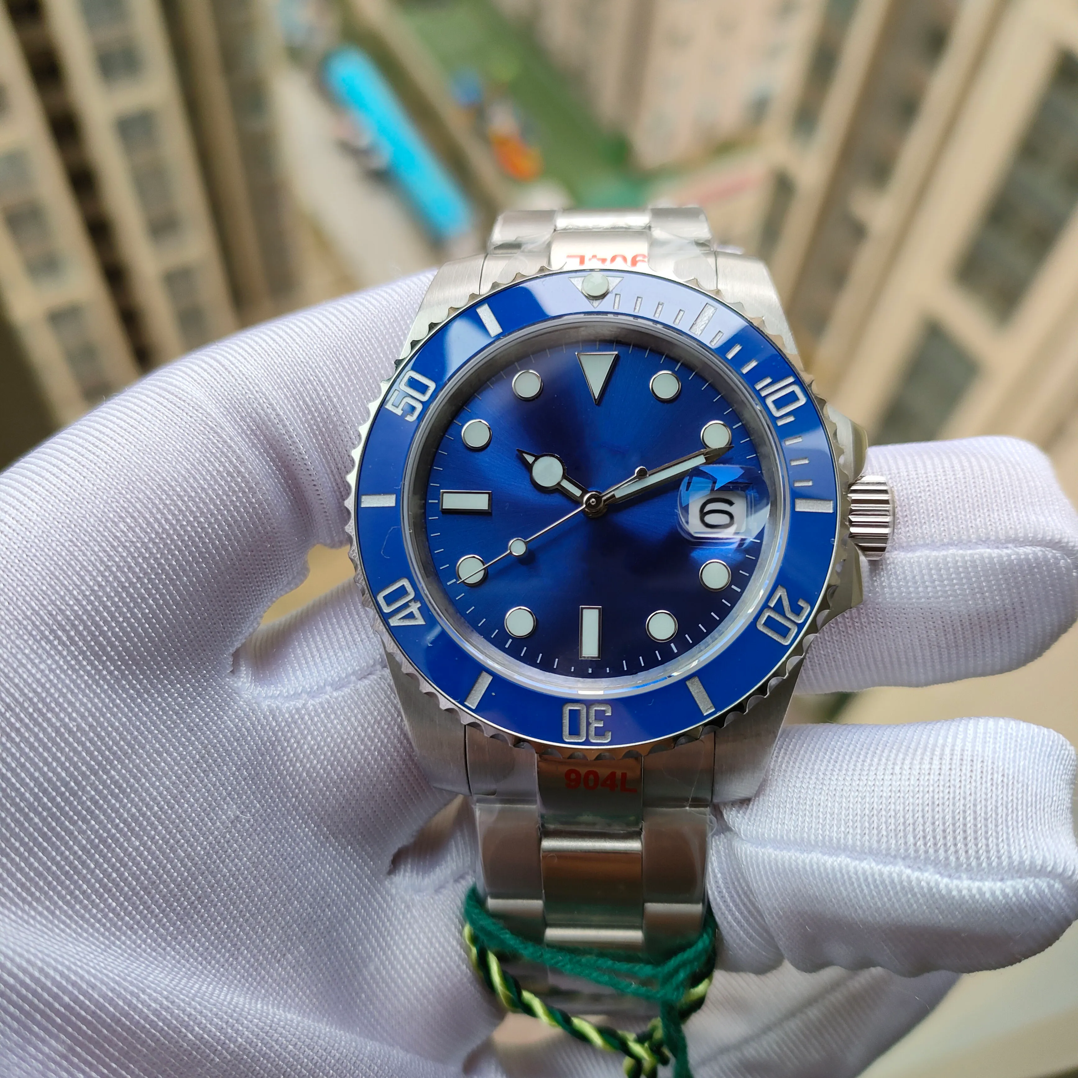 5 Star Super Watch Factory V5 Version 2813 Automatic Movement Wristwatch Black 40mm Ceramic Bezel Sapphire Glass Diving Me253U