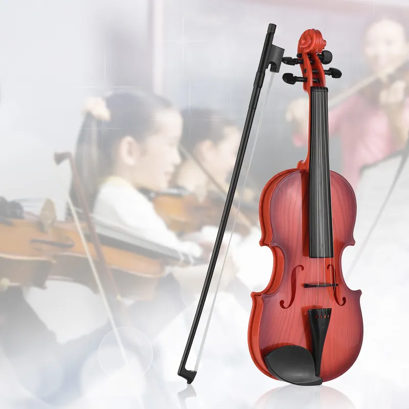 バイオリンキッズエドゥーケーショナルトイミニエレクトリックバイオリン4つの調整可能な弦楽