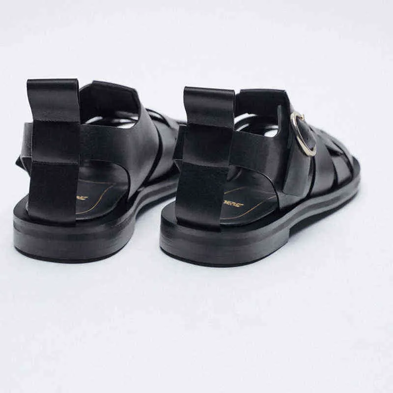 Sandales femme noir Wreef tissage Style plat mode jaune clair pompes Rome évider chaussures décontractées 220411