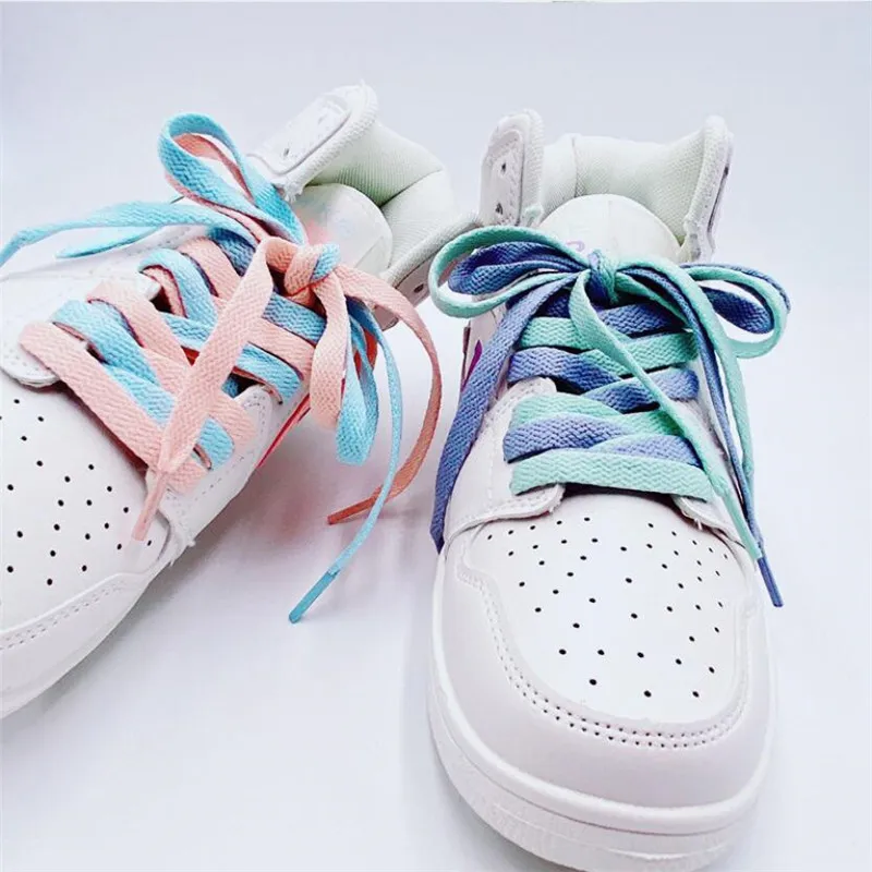 Flats Shoelace для AJ / AF Showaces кроссовки белые туфли кружева для женщин и мужчин Shoelace 4 цвета
