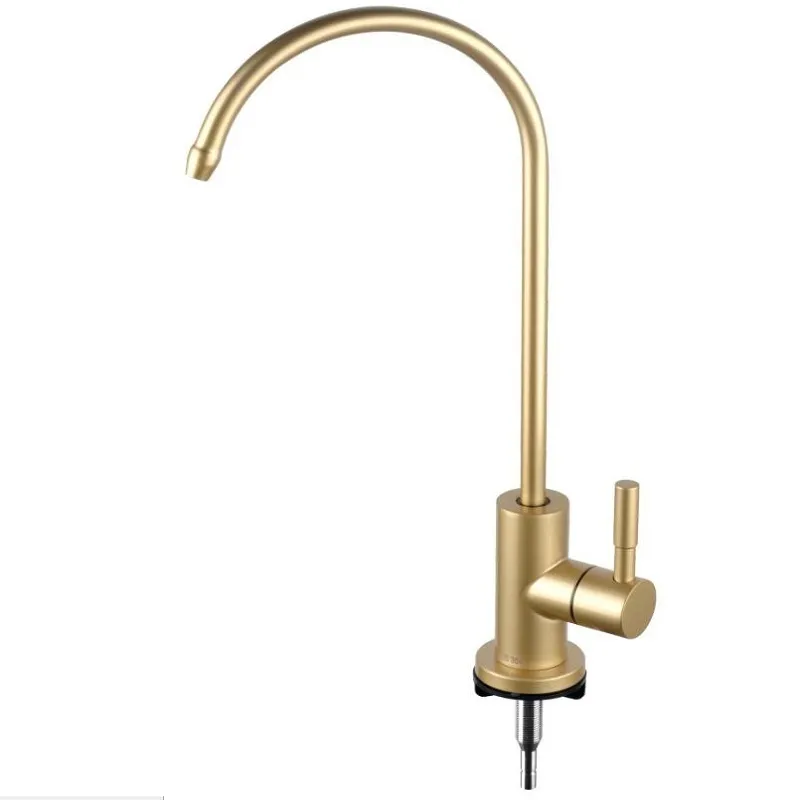 Gold Kitchen Faucets 1/4"Direct Drinking Tap for kitchen Water Filter Anti-Osmosis Purifier SUS 304 Stainless Steel Sink 220401