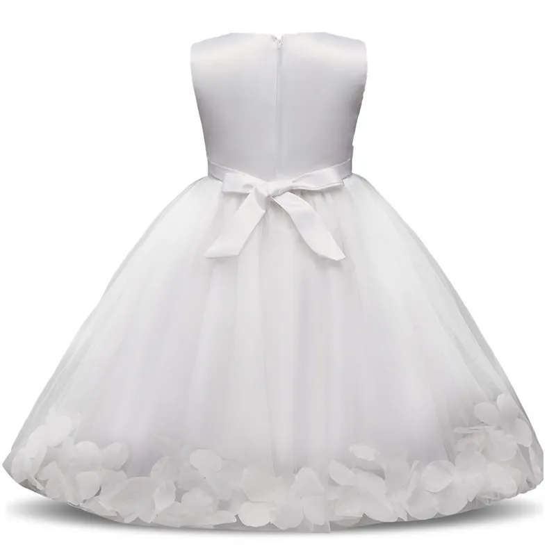 Vestido de novia de encaje blanco para niñas de flores Ceremonias formales Vestido de fiesta Ropa para niños Niña Cumpleaños Bautizo Vestido 220707