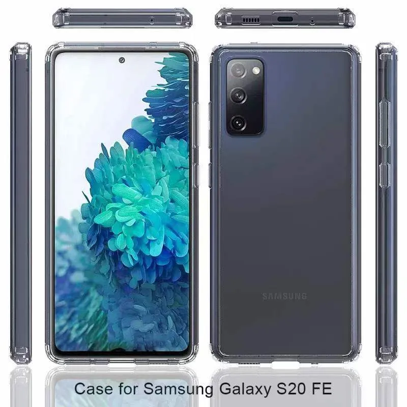 Fundas de silicona suave TPU/PC Celular para Samsung Galaxy S20FE S20 Plus Ultra Fundas Capa a prueba de golpes Crystal Clear Shell contraportada