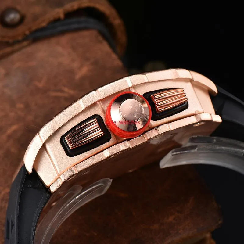 2022 Luxury Watch Six Hand Quartz Chronograph Funzione completa in esecuzione del secondo marchio maschile Tonneau Orologio da polso Corst Owatch RELOJ HO256S