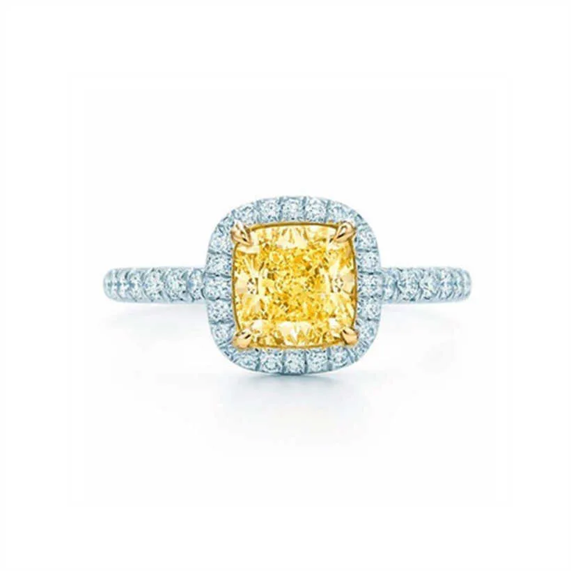 T Serie di anelli con fiocco in argento sterling 925 da donna con diamanti da sposa Bellissimi anelli da donna con strass, gioielli di moda placcati in oro