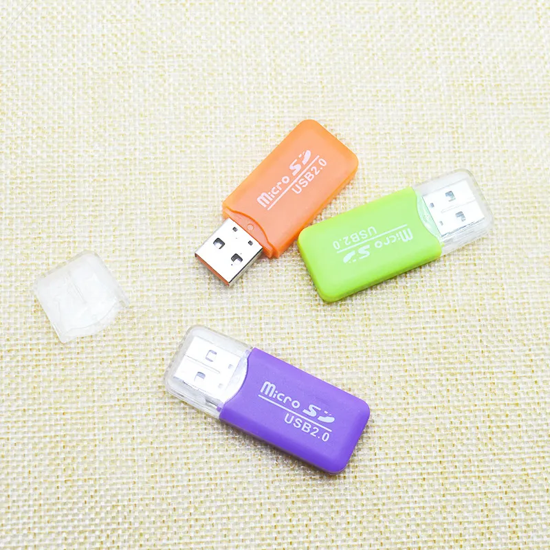 قارئ بطاقة الذاكرة USB 2.0 Micro SD TF Flash Mini Portable Plastic Adapter مع جودة عالية لمحولات Mobile SH المحمول SH