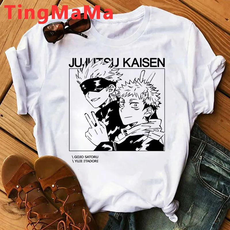 Japanska anime jujutsu kaisen t shirt män min o väno todo nyhet grafisk tees tecknad tshirt harajuku tshirt man 220526