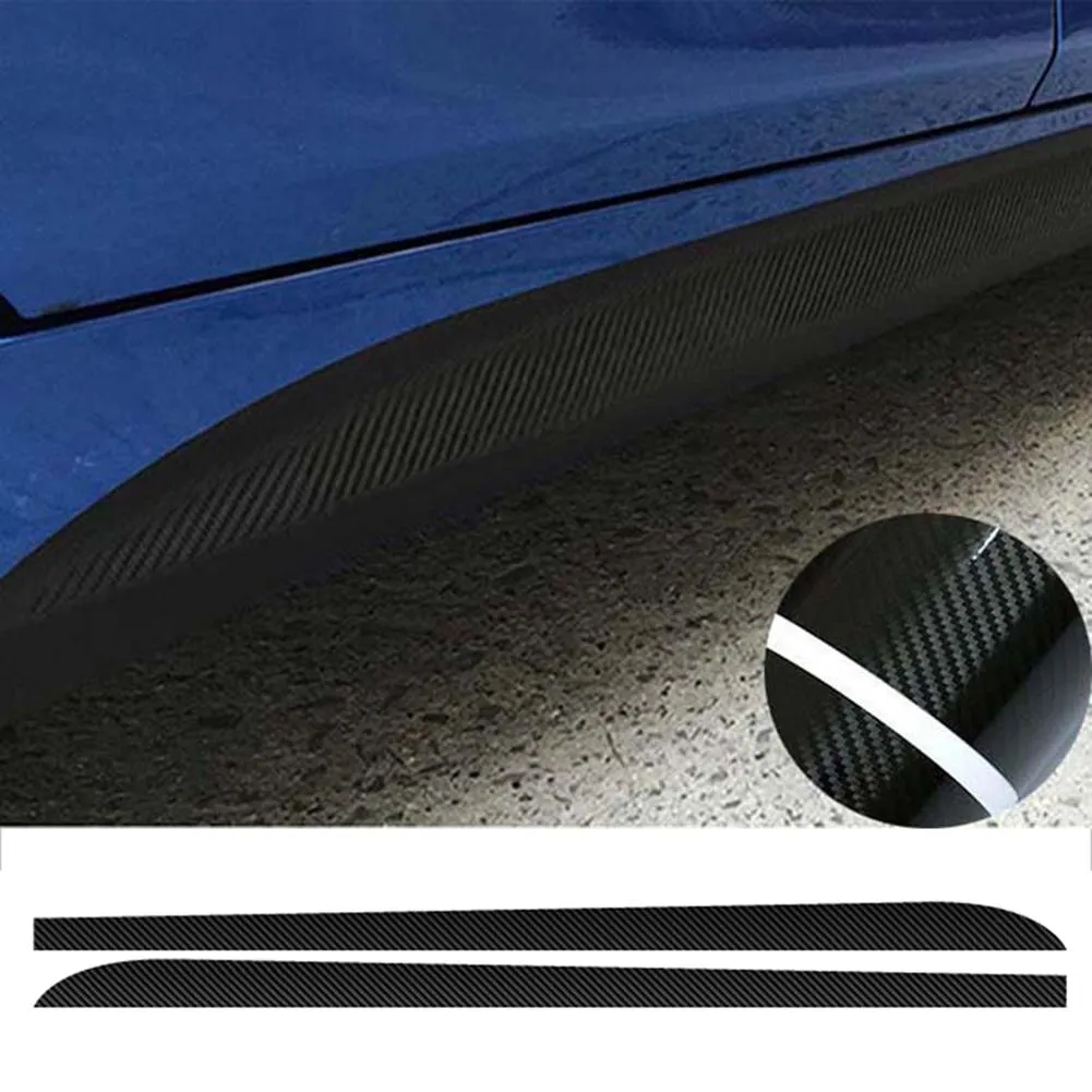 2pcs Car Decals Side Skirt Sill Stripe Body Stickers BlackCarbon Fiber Black for BMW 1 3 4 5 6 Series F30 F35 F313027552