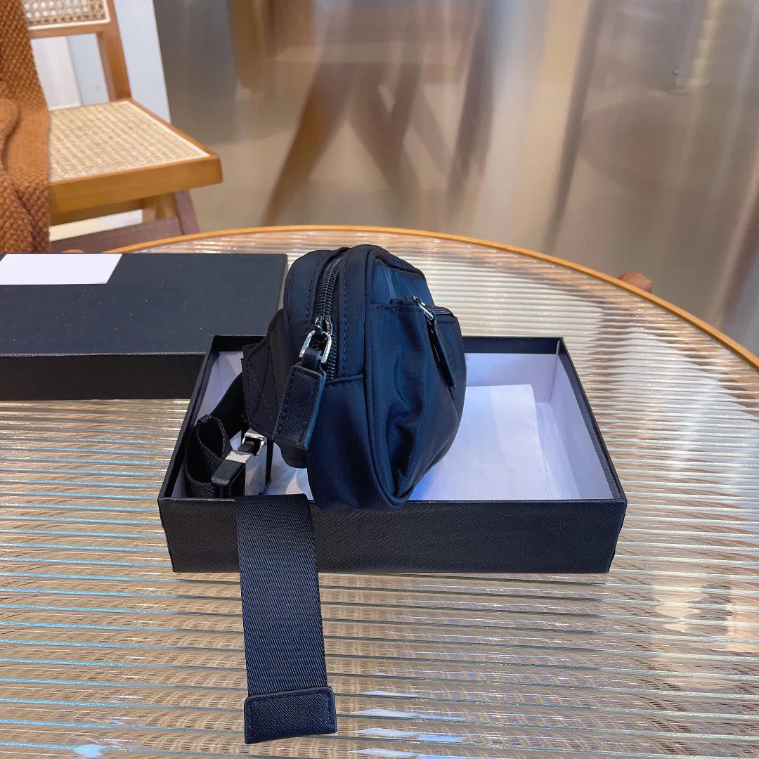 Designers 6 cores sacos de cintura com caixa estilo clássico impermeável fanny pack moda cruz corpo carteira dinheiro clipe masculino preto b321f