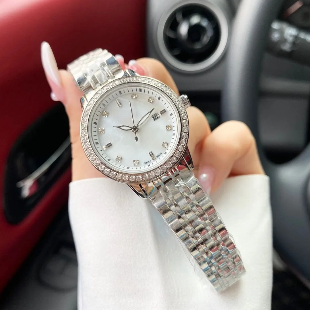 Reloj de mujer de alta calidad Datejust 37mm Dial Bisel Reloj de pulsera Reloj de lujo de acero inoxidable con diamantes