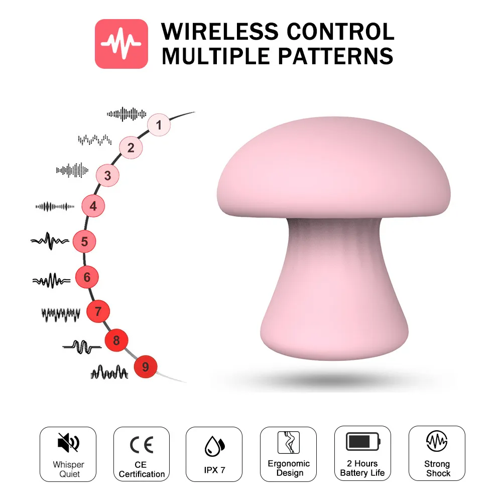 多機能マッシュルームバイブレーター膣胸体顔マッサージャー大人向けセクシーなおもちゃ