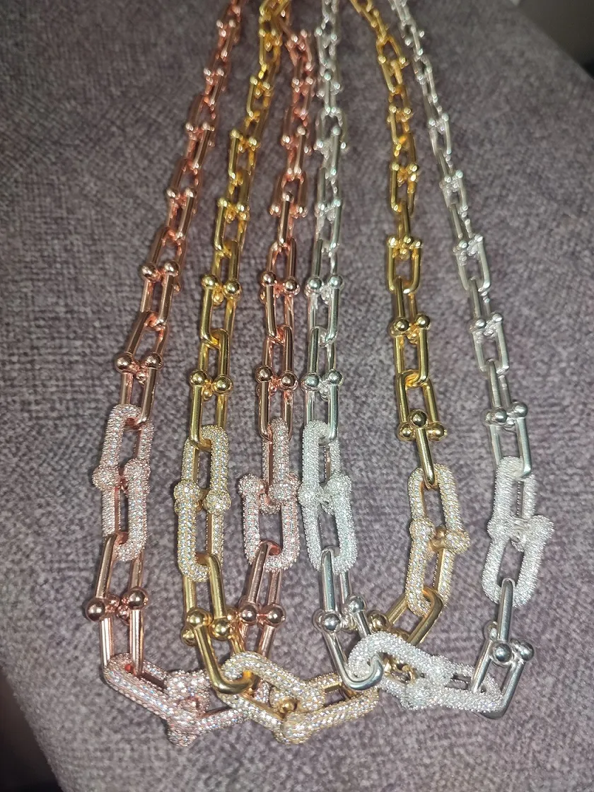 Gold Silber lange Designer-Halskette Armband Allmähliche Änderung Hufeisen-Hardware Frauen Männer Paar Modeuhr Top-Qualität Hochzeit P320a