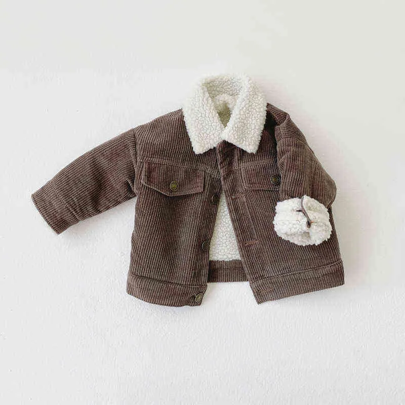 Bebé niñas niño abrigo más grueso abrigo de lana de cordero cálido niños otoño invierno primavera niño niños prendas de vestir exteriores ropa de bebé para niño abrigo J220718