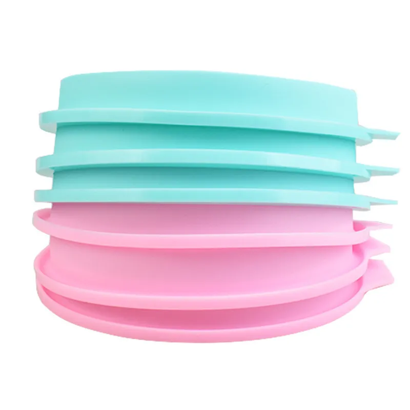 set Silicone Layered Cake Mold Round Shape Bread Pan Toast Tray Mould Non stick Baking Tools 220601