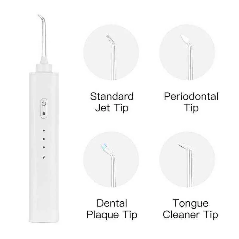 Irrigatore orale dentale Water Flosser IPX7 Impermeabile portatile ricaricabile 3 modalità con 4 punte a getto intercambiabili Detergente denti 220513