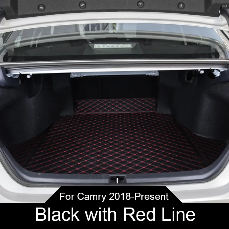Car Styling Custom Bod Trunk Mat для Toyota Camry XV70 Hybrid 2018-2024 Кожаный водонепроницаемый автомобильный грузовой прокладка