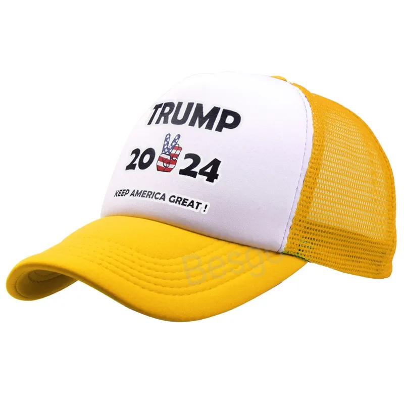 ترامب 2024 بيسبول قبعة أمريكية للانتخابات الانتخابية قابلة للتعديل الصيفية صافي قبعة إبقاء أمريكا شبكات رائعة الطباعة قبعة BH6885 TYJ
