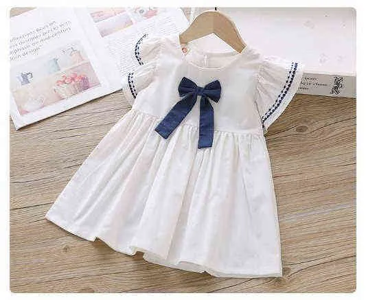 Bebek Yaz Elbise Kızlar Elbise 2020 Yeni Bebek Elbise Tassel Boş Tasarım Prenses Elbise Çocuk Giysileri Çocuk Giysileri G220506