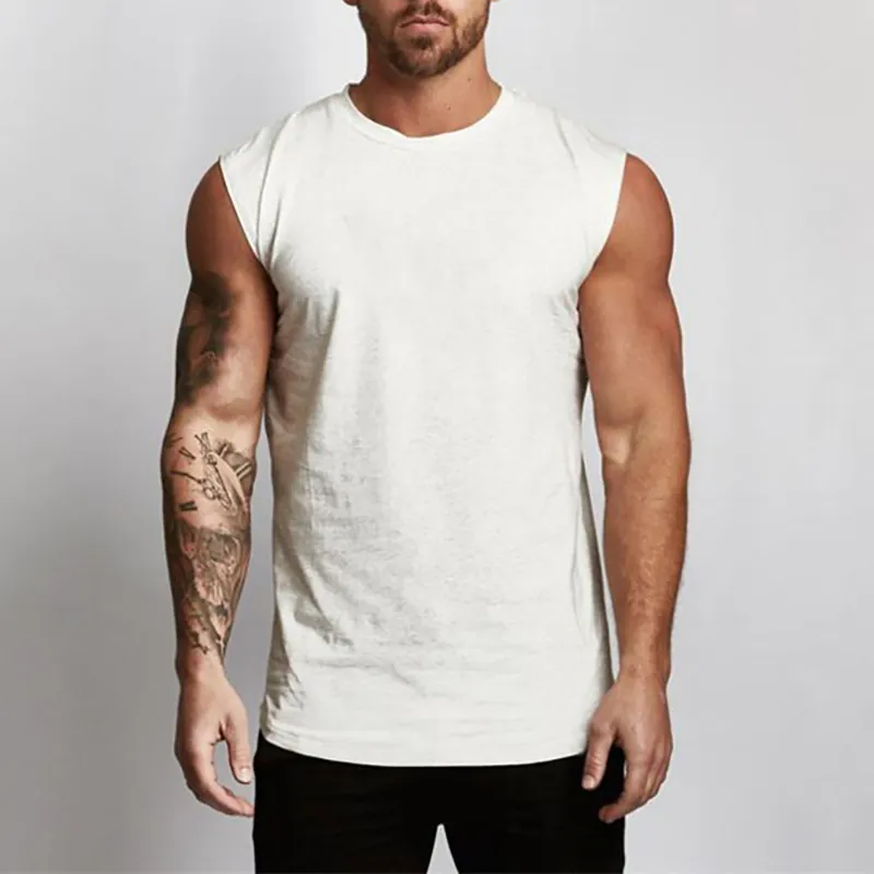 Gym Workout Sleeveless Shirt Tank Top Men Bodybuilding Clothing Fitness Mens Sportwear Vests Muscle Men Tank Tops 220620