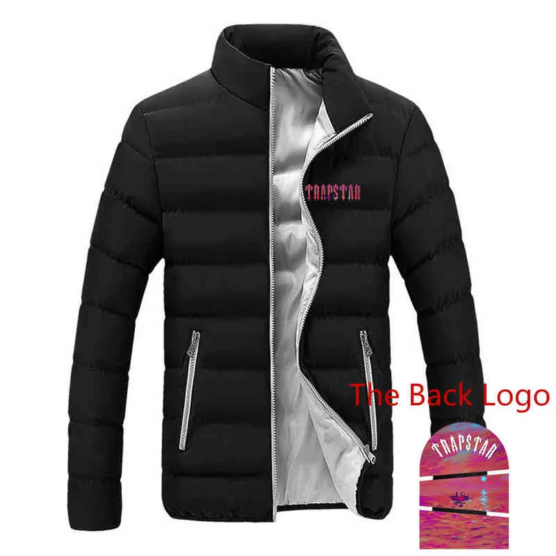 Trapstar Street Printed Men's New High Quality Stand Collar Zip Hoodies Parkas Cotton Jackets Warmer Padded Coats Streetwear Top Y220803