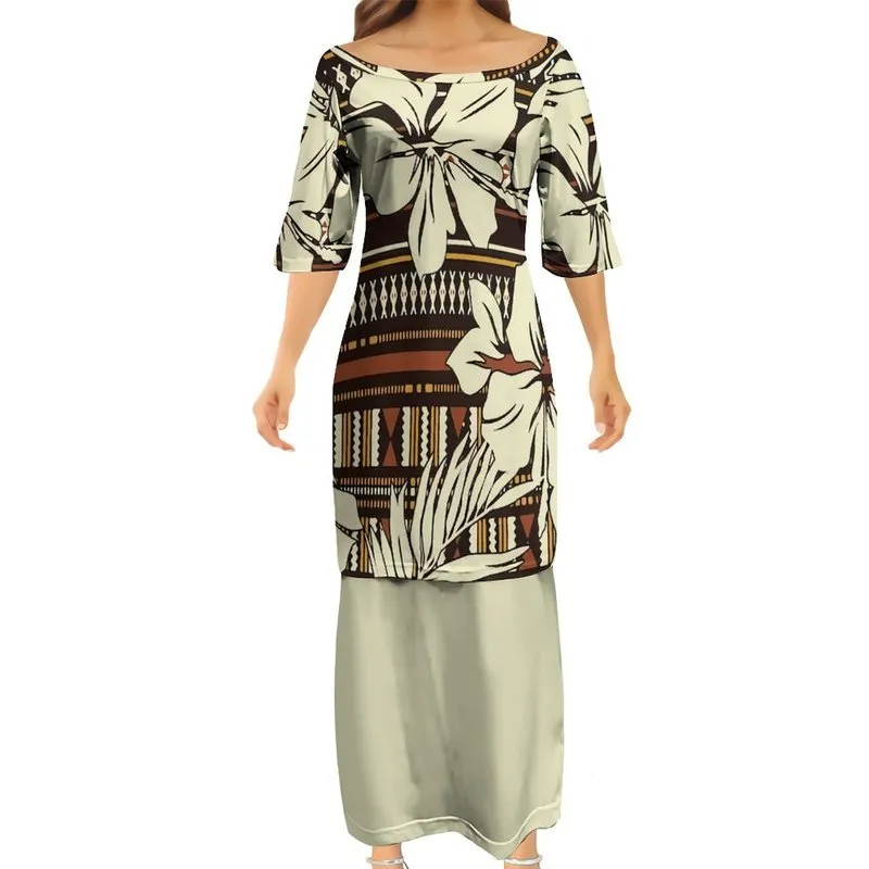Модные женские клубные облегающие платья на заказ, самоанские пулетаси, полинезийское традиционное платье в этническом стиле, комплект из 2 предметов 220706