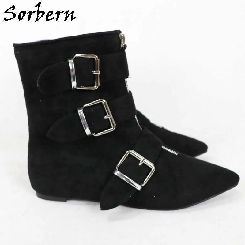 Sorbern large cheville Cosplay bottes femmes chaussures plates unisexe grande taille EU34 -48 chaussons courts personnalisés pour les commandes privées