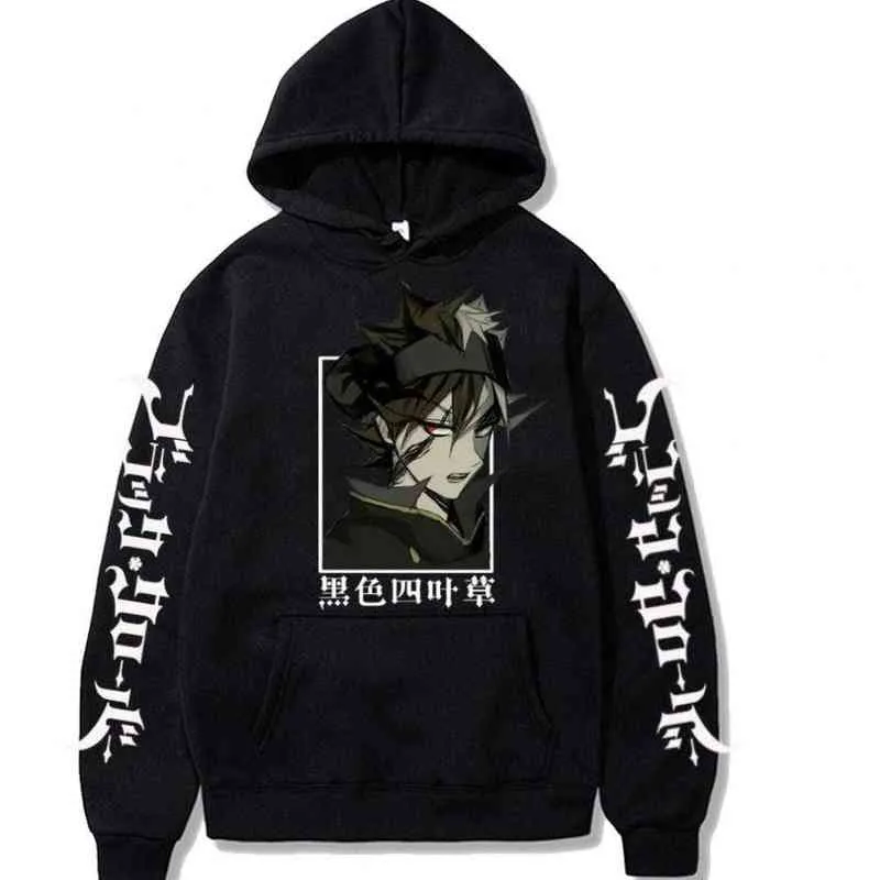 Anime Black Clover Manga Hoodies Men Femmes Found Cartoon Graphic Graphic Hoody Harajuku surdimension Sweat-shirt Unisexe Y220713