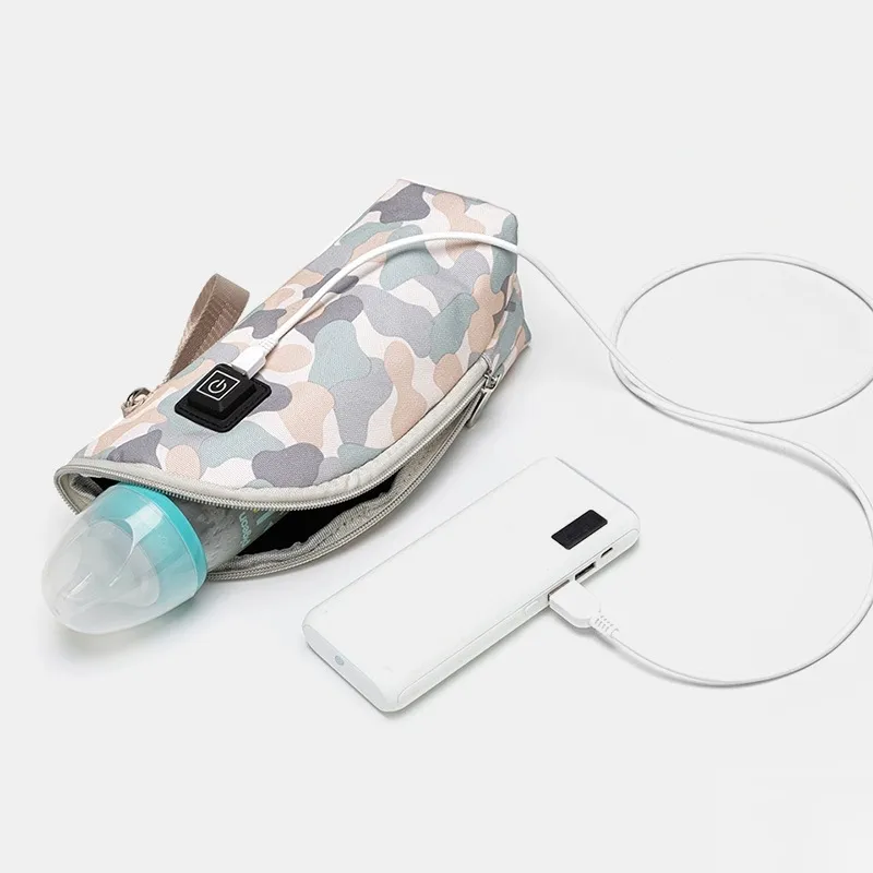 Biberon Isıtıcıları Taşınabilir Seyahat USB Yalıtım Isıtıcı Çanta Bebek Besleme Süt Şişesi Isıtmalı Bebek Aksesuarları chauffe biberon 220512