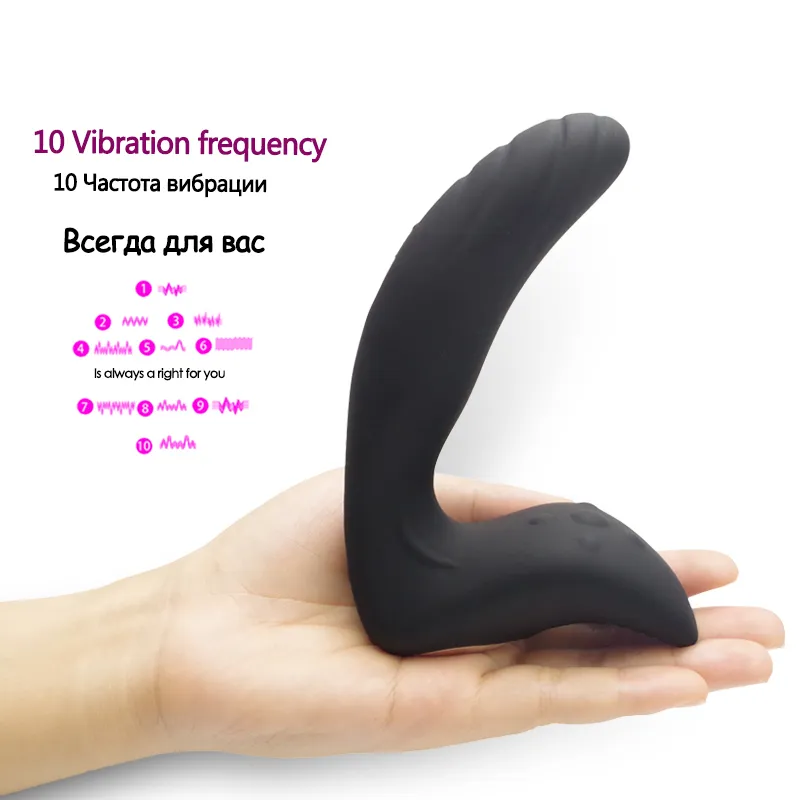 Силиконовая Gpot Spot Anal Butt Plug Vibrator 10 -скоростная простата массаж аны и стимуляция стимуляции сексуальные игрушки для мужчин